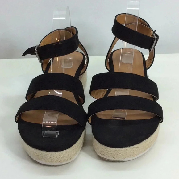 Henry Ferrera Shoes - Henry Ferrera Collection Espadrille Black Sandals